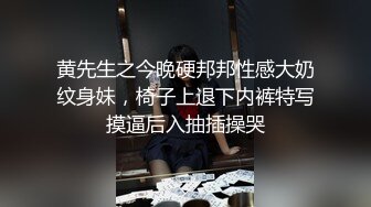 黄先生之今晚硬邦邦性感大奶纹身妹，椅子上退下内裤特写摸逼后入抽插操哭