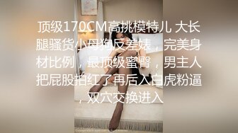 顶级170CM高挑模特儿 大长腿骚货小母狗反差婊，完美身材比例，最顶级蜜臀，男主人把屁股拍红了再后入白虎粉逼，双穴交换进入