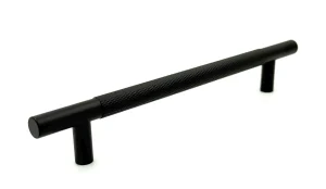 handle-shoreditch-matt-black-knurled-bar-handle-160mm Shoreditch Matt Black Knurled Bar Handle (160mm)