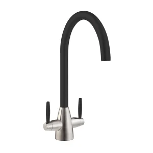 Nebula Brushed Steel and Black Tap